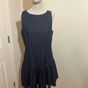Zara Dark Denim Sleeveless Dress Great Condition Size L